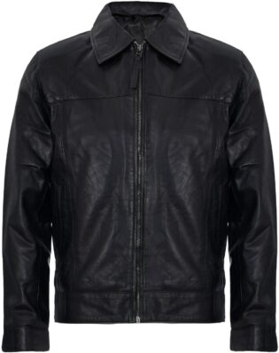 714gud50GVL._AC_SL1500_.jpg Infinity Leather Veste Harrington Homme Noir Intelligent En Cuir Véritable