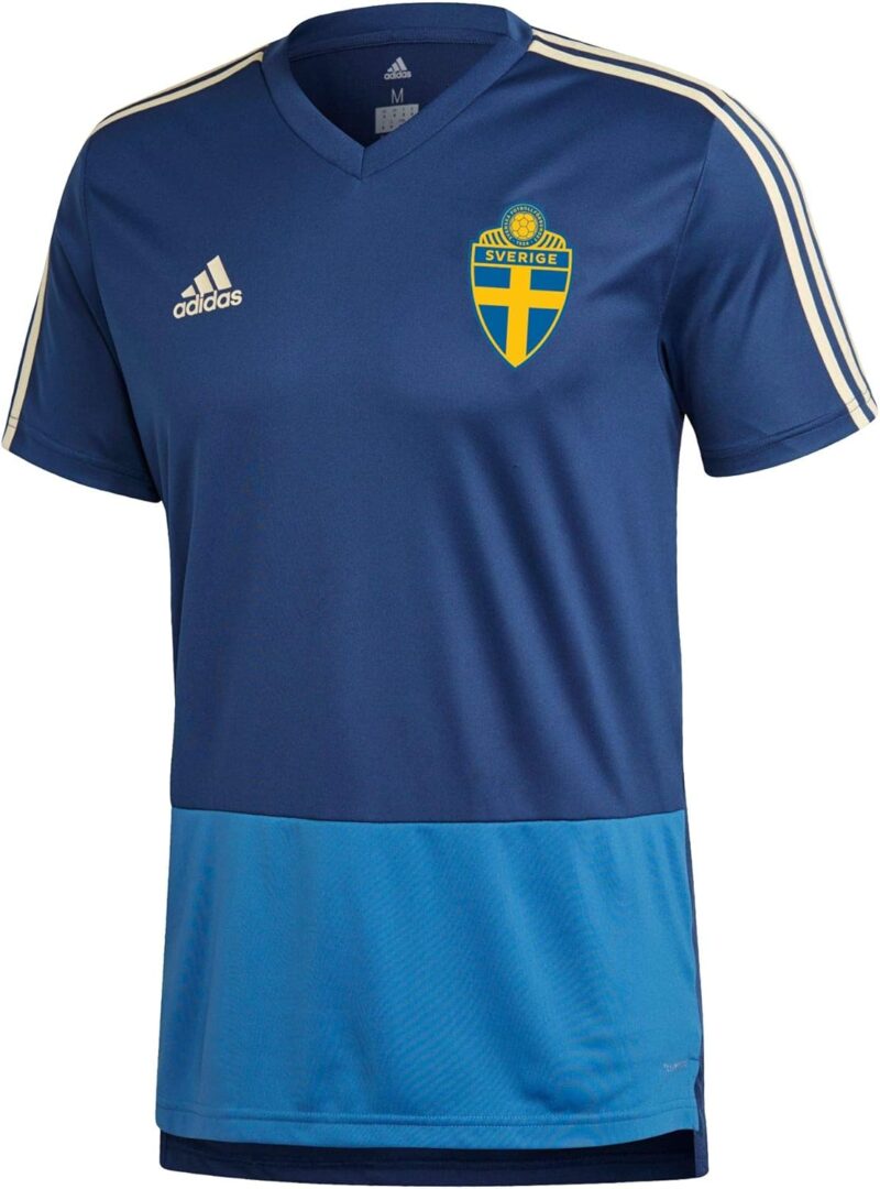 adidas Ligne Fédération suédoise T-Shirt d'entraînement Homme XL Indigo/Jaune (indnob/amasen)