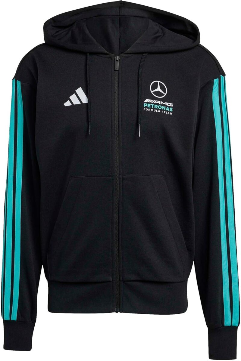 adidas Men's Veste À Capuche Zip INTÉGRAL Mercedes - AMG Petronas Formula 1 Team DNA