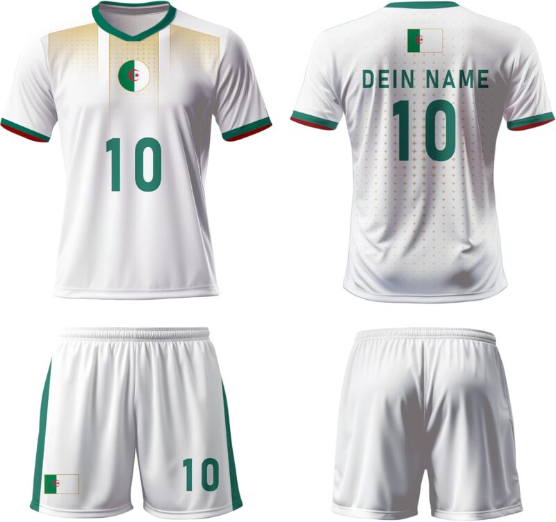 Maillot de Foot Enfant, Personnalisé Maillot 2026 avec Nom, Numéro et Logo, Ensemble de Foot Enfant,Tee Shirt de Football Homme,Adulte, Tissu Respirant