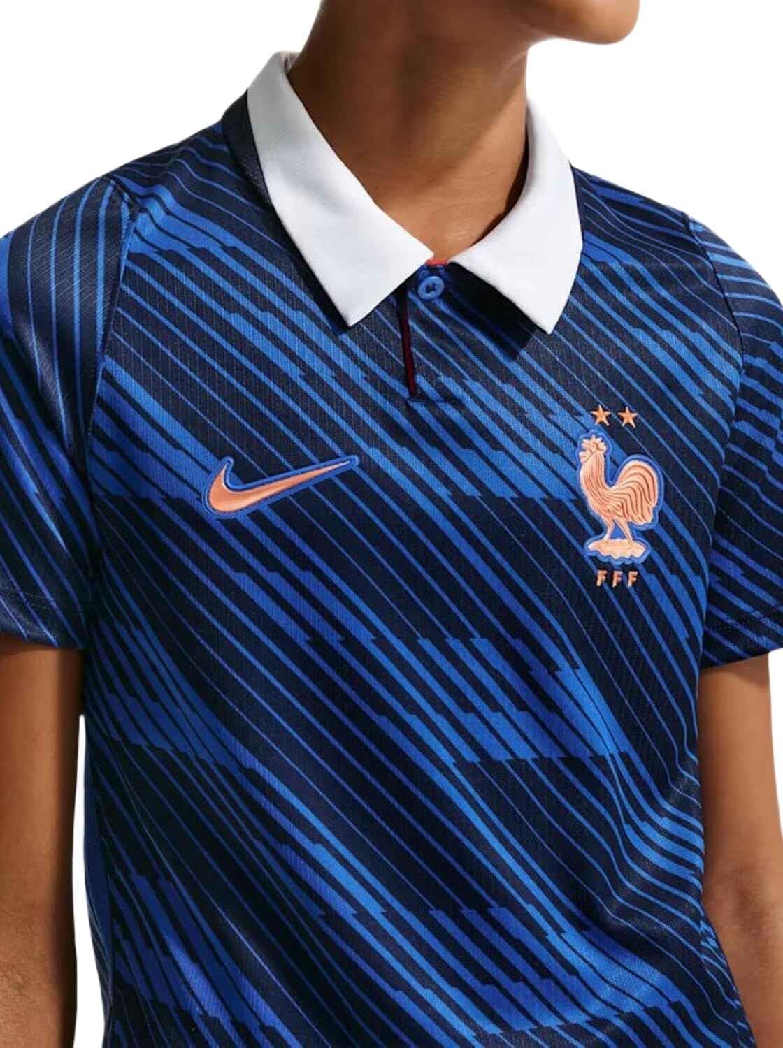 Nike France National Team Dri-fit Stadium Home T-Shirt Unisex Enfant (Lot de 1) - Image 4