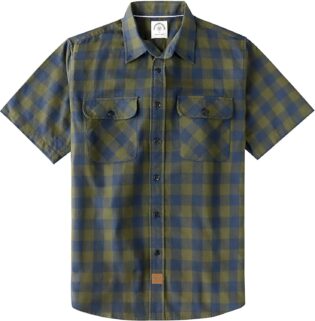 Dubinik® Chemise Homme Manches Courtes Carreaux Manche Courte Décontractée en Coton avec Poche Western Regular Fit