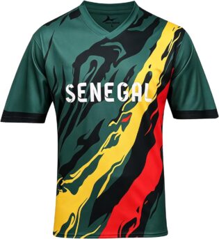 Maillot de football 2026 48 pays - Unisexe - Manches courtes - Respirant - Sport - Décontracté - Pour homme et femme