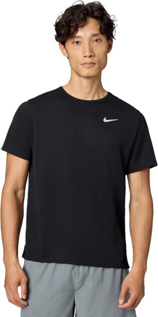 71AsH93u7zL._AC_SL1500_.jpg Nike Miler Dri-fit UV Kurzarm-laufoberteil Für Herren Haut de Course à Manches Courtes Homme