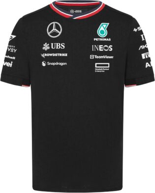 Mercedes AMG Petronas T-Shirt de l'équipe F1 2024 pour Hommes - Noir - Taille: S