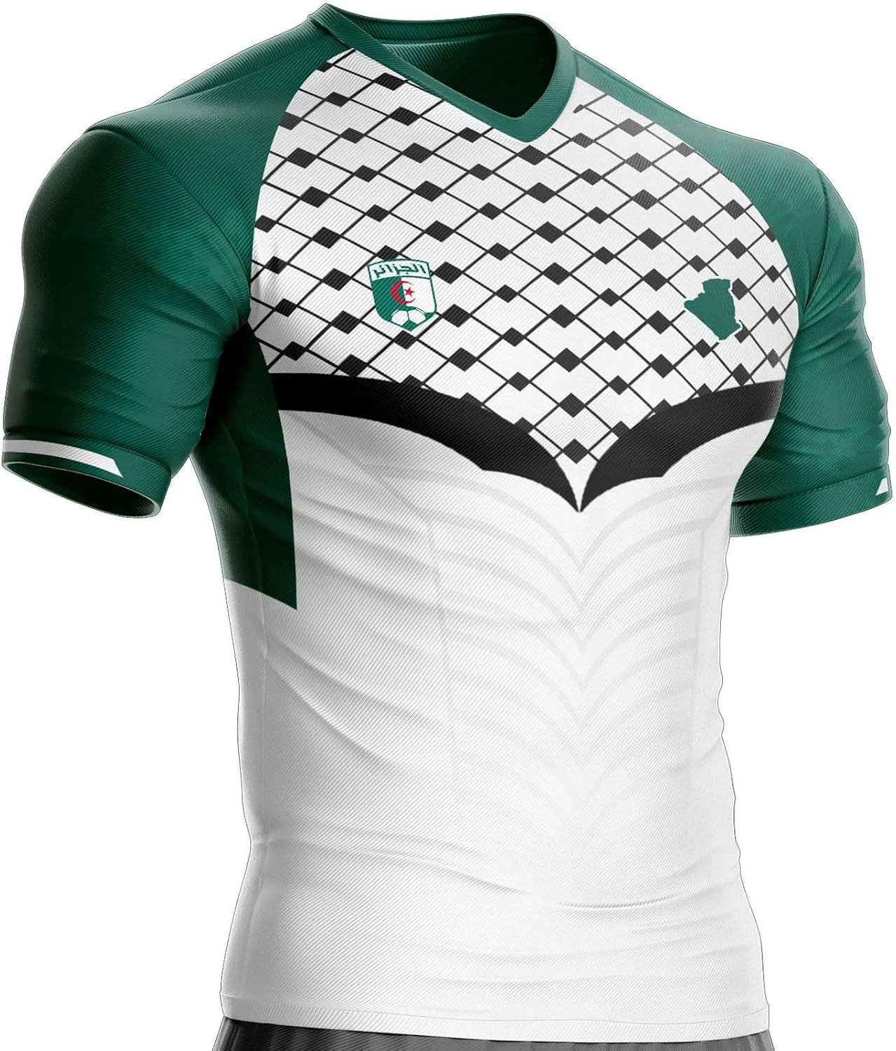 Maillot Algérie Football AG-46 Drapeau algérien, Motif Palestine