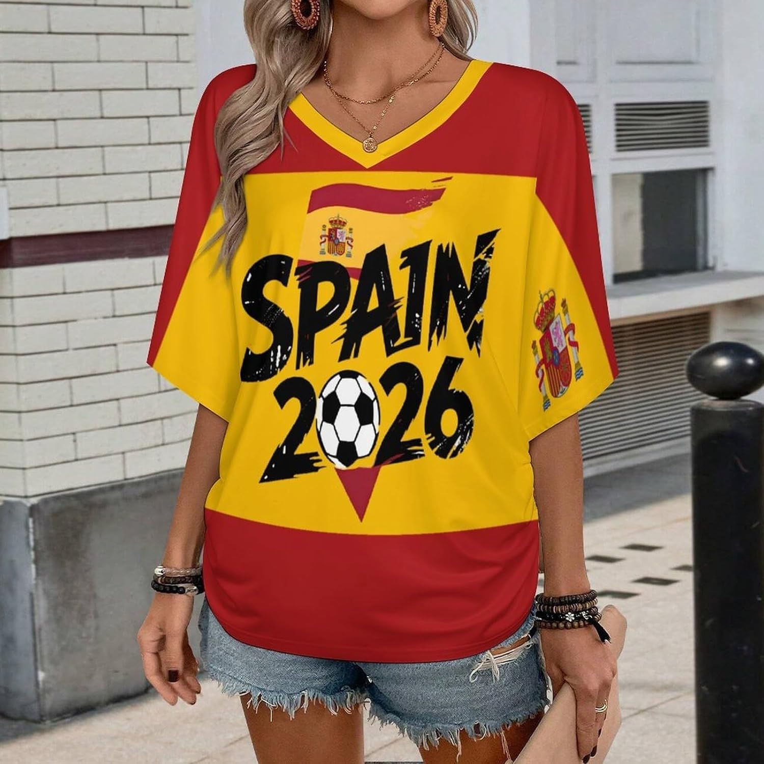 Maillot de Foot 2026 Tee Shirt Femmes T-Shirt Fan Musique Mode Streetwear Impression 3D Haut Plusieurs Modèles Disponibles Cadeaux pour Fans T Shirt d'été pour Les Fans de Football Maillot Supporter - Image 3