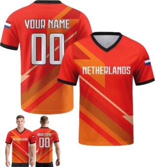 Personnalisable Maillot de Football rétro avec nom et numéro, Tenue d'équipe Street Mixte Homme et Femme, Uniforme Sport pour Supporters de Football internationaux