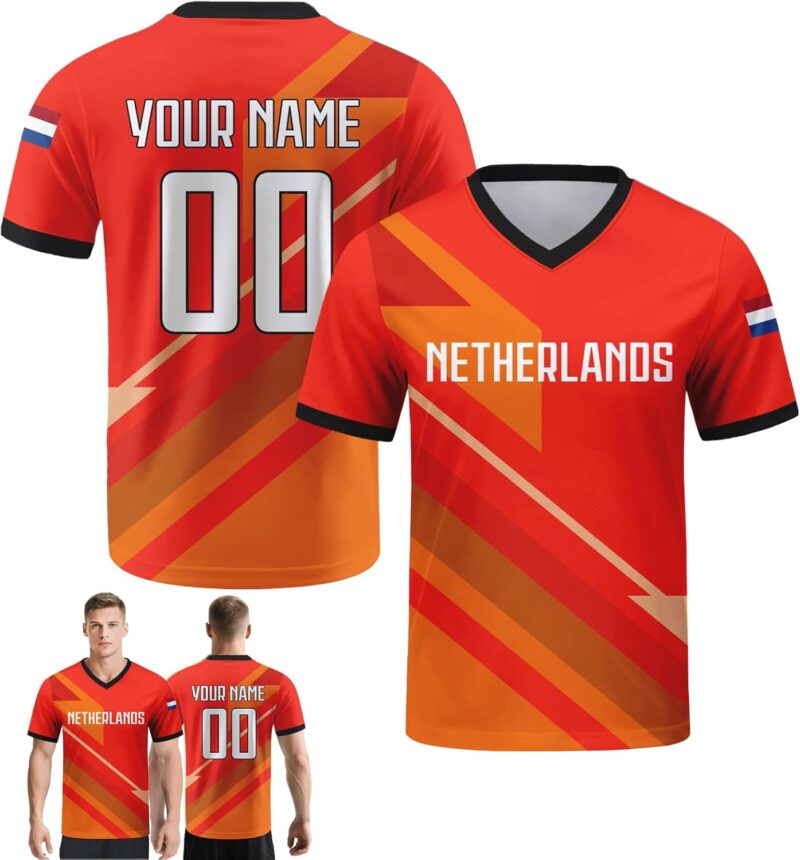 Personnalisable Maillot de Football rétro avec nom et numéro, Tenue d'équipe Street Mixte Homme et Femme, Uniforme Sport pour Supporters de Football internationaux