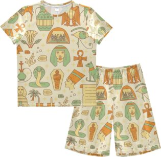 71Ftu32ziKL._AC_SL1500_.jpg Egypte Art Abstrait Maillot de Bain Short de Bain Garçon T-Shirts& Shorts pour Filles Plage Enfants