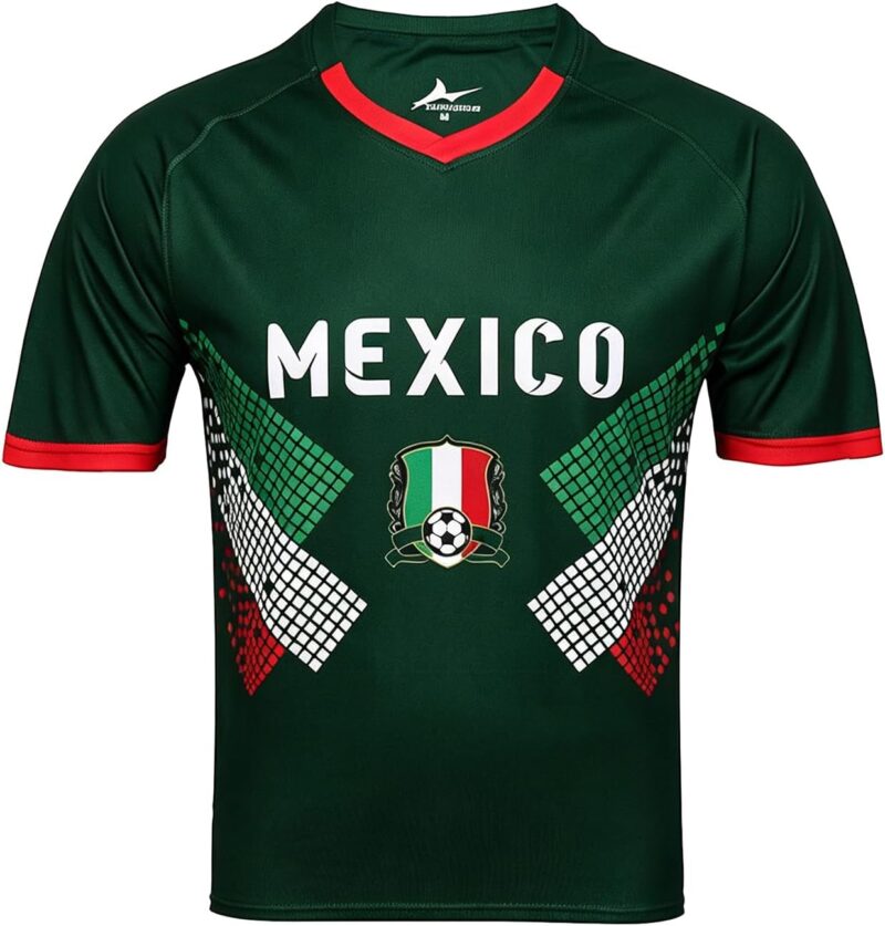Maillot de football 2026 48 pays - Unisexe - Manches courtes - Respirant - Sport - Décontracté - Pour homme et femme