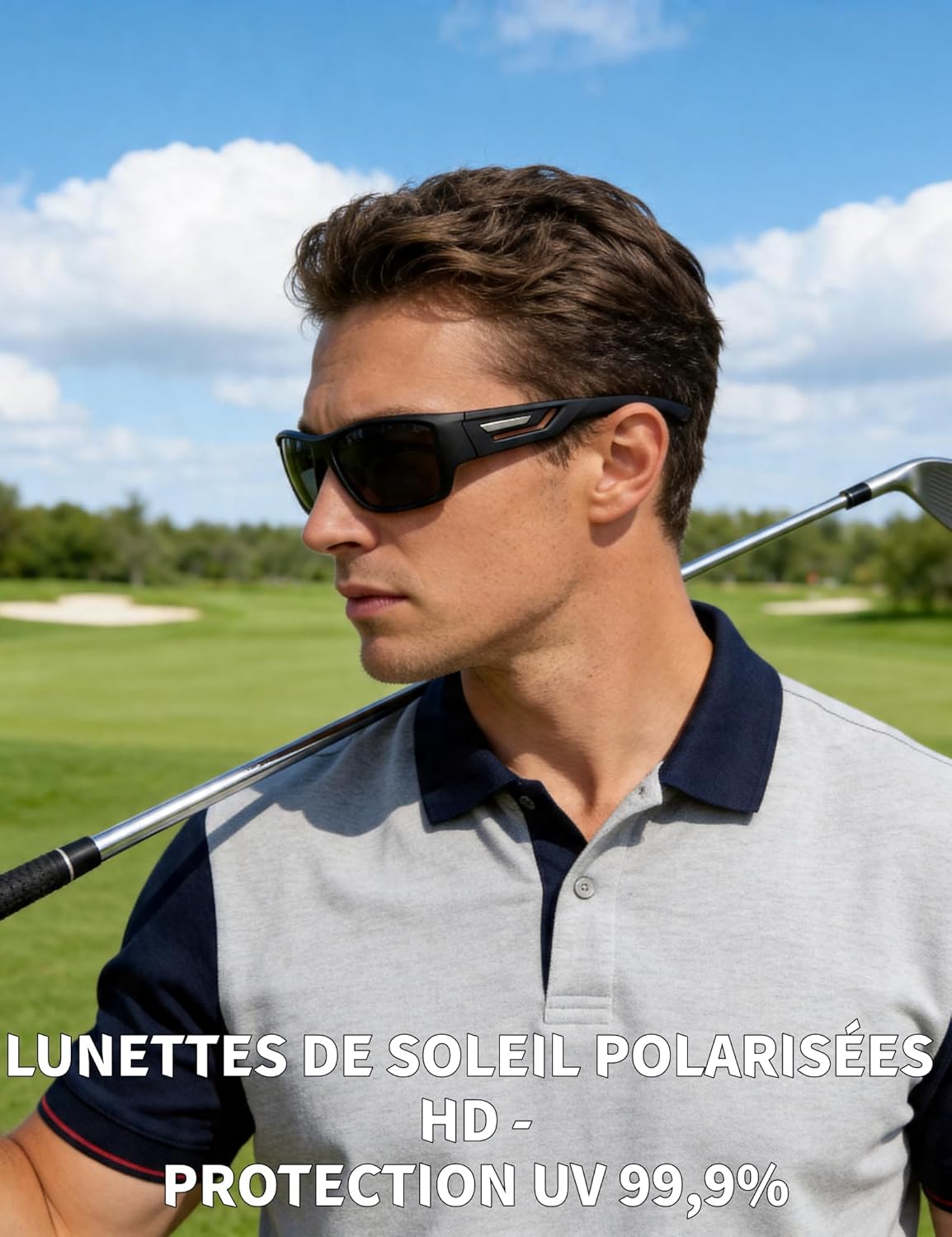 PUKCLAR Lunettes de soleil Hommes Polarisées avec Protection UV400 et Monture TR90 Ultralégère pour un Confort Quotidien en Conduite Ville et Loisirs - Image 3