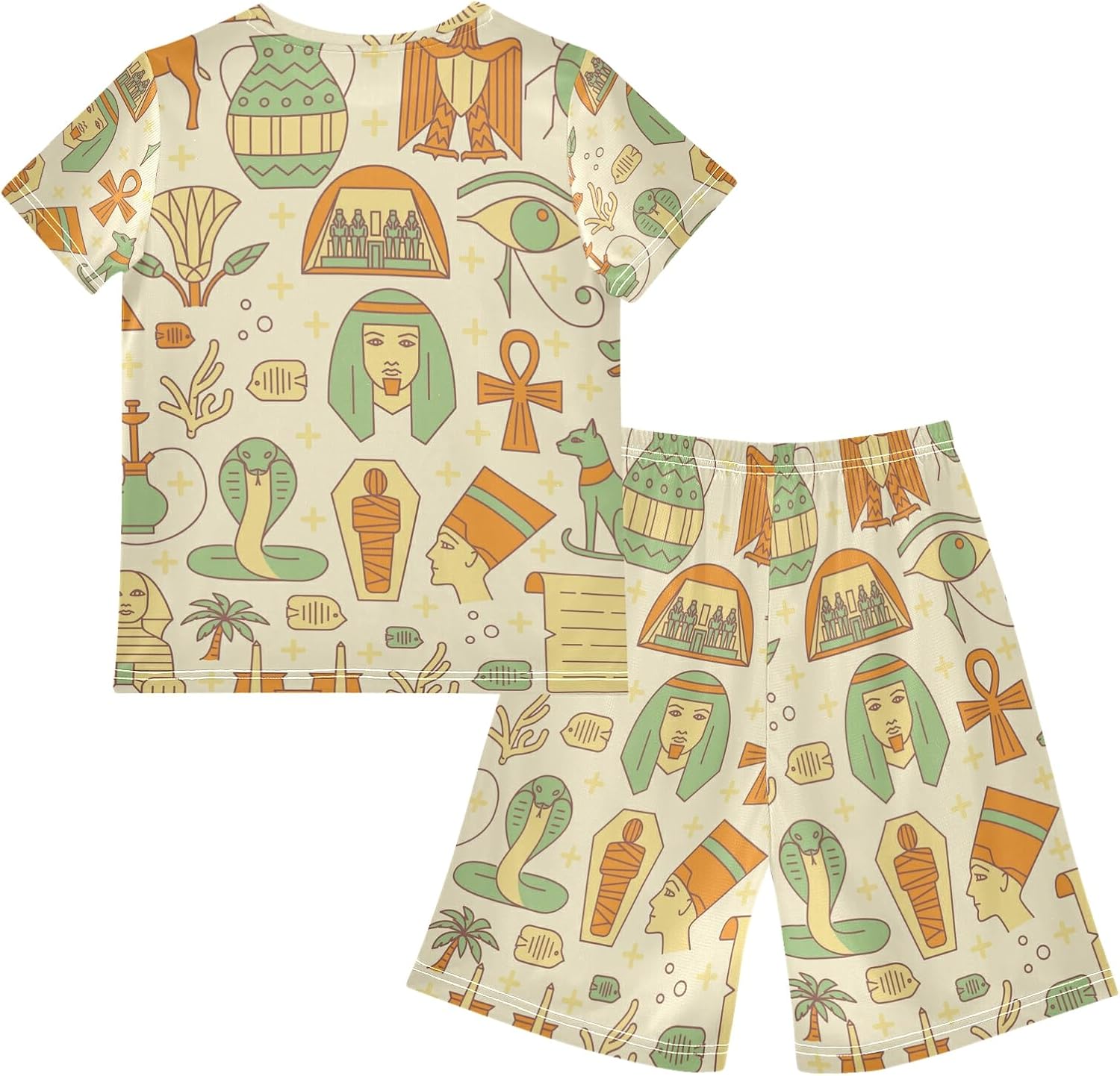 Egypte Art Abstrait Maillot de Bain Short de Bain Garçon T-Shirts& Shorts pour Filles Plage Enfants - Image 2