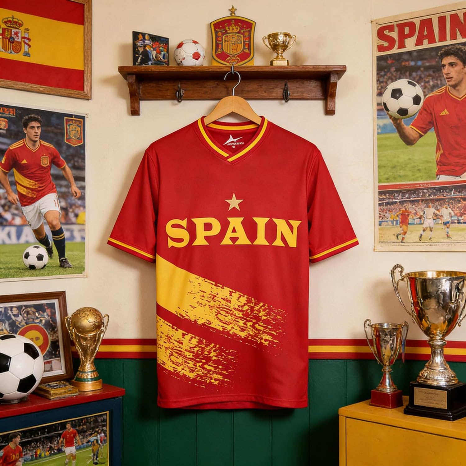 Football Jersey Short Sleeve for Men and Women Fashion Streetwear Spain Supporter T-Shirt for Fans Comfortable Breathable Sport Casual Rugby Shirt Fan Gifts S-XXL - Image 3