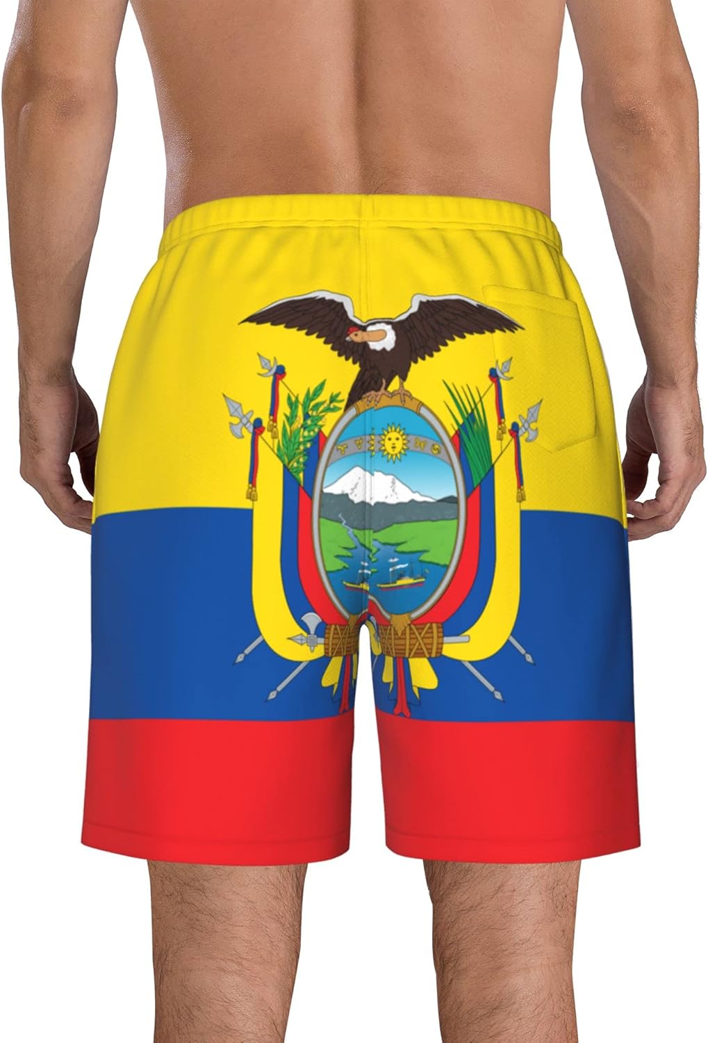 Drapeau des Bermudes Short de Bain pour Homme à séchage Rapide avec Doublure en Maille - Image 3