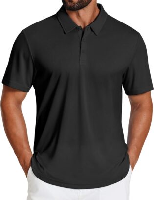 71PM6BZVhhL._AC_SL1500_.jpg COOFANDY Polo Homme Été Sport Manches Courtes Polo T-Shirt Uni Slim fit Golf Polo T-Shirt