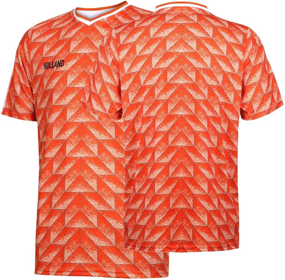 Maillot de Foot Championnat d'europe 88 - Les Pays-Bas - Orange - Enfant et Adulte