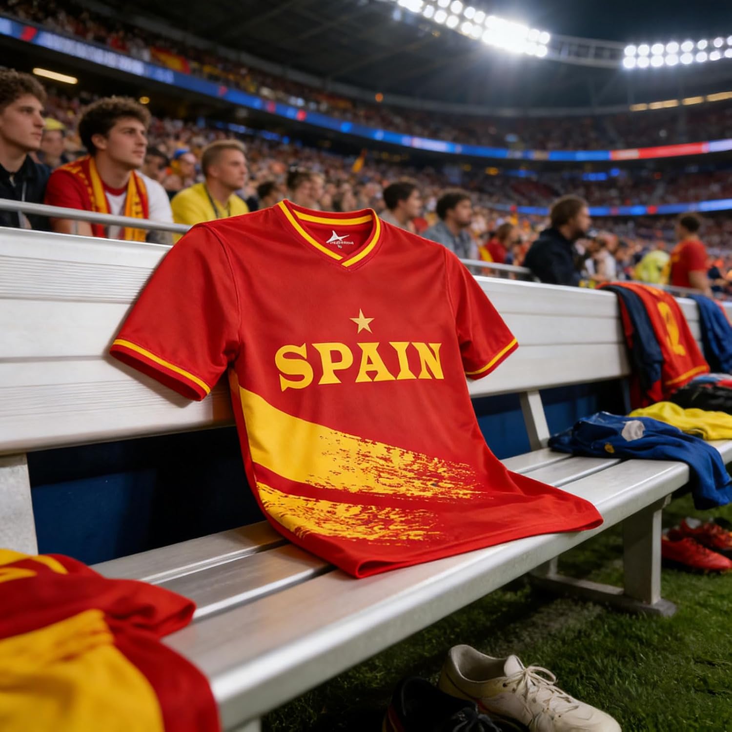 Football Jersey Short Sleeve for Men and Women Fashion Streetwear Spain Supporter T-Shirt for Fans Comfortable Breathable Sport Casual Rugby Shirt Fan Gifts S-XXL - Image 2