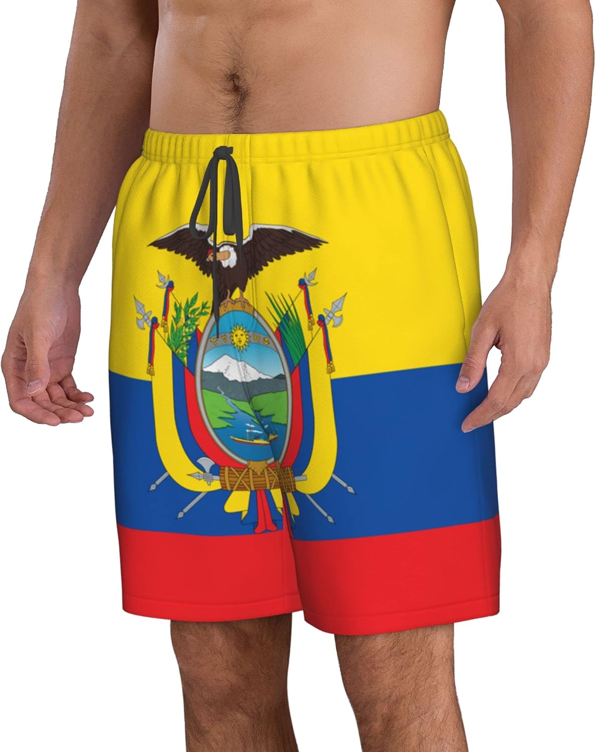 Drapeau des Bermudes Short de Bain pour Homme à séchage Rapide avec Doublure en Maille - Image 2