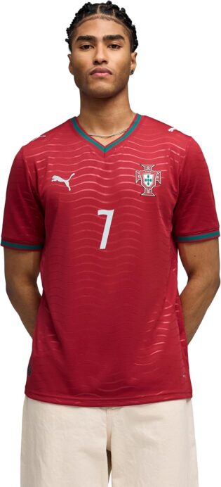 71SN7oWH2RL._AC_SL1500_.jpg PUMA Maillot du Portugal Ronaldo à domicile pour homme Coupe du monde 2026