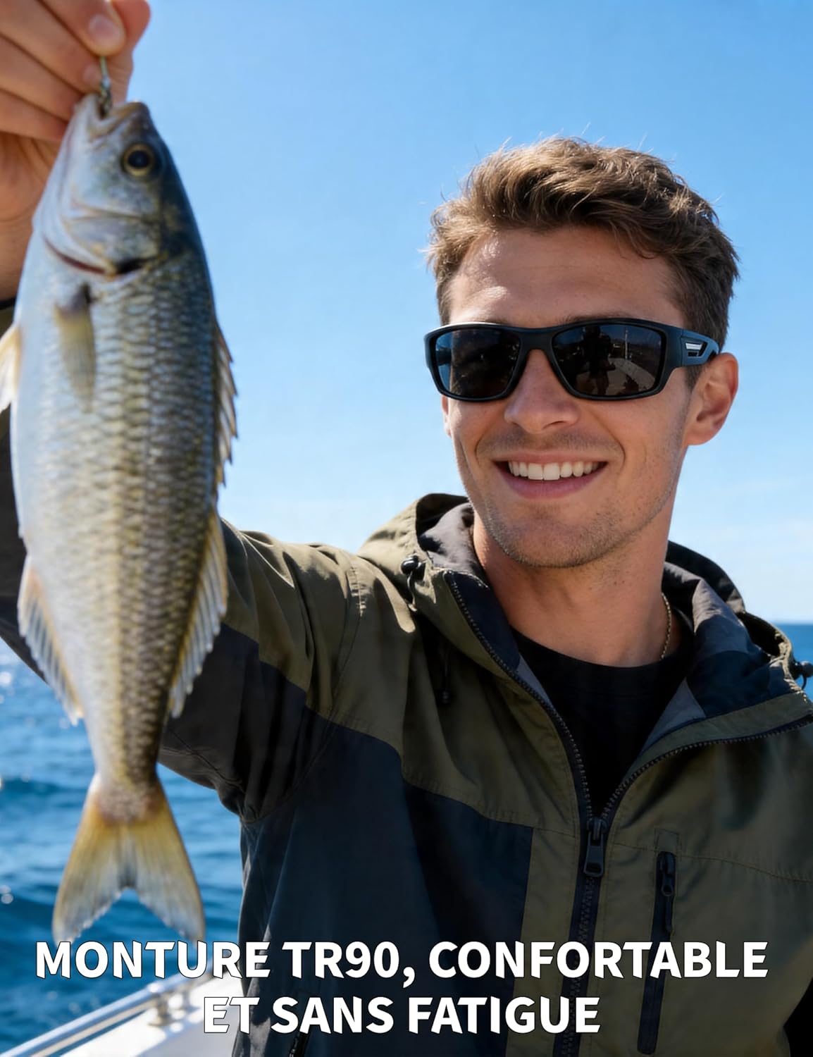 PUKCLAR Lunettes de soleil Hommes Polarisées avec Protection UV400 et Monture TR90 Ultralégère pour un Confort Quotidien en Conduite Ville et Loisirs - Image 2