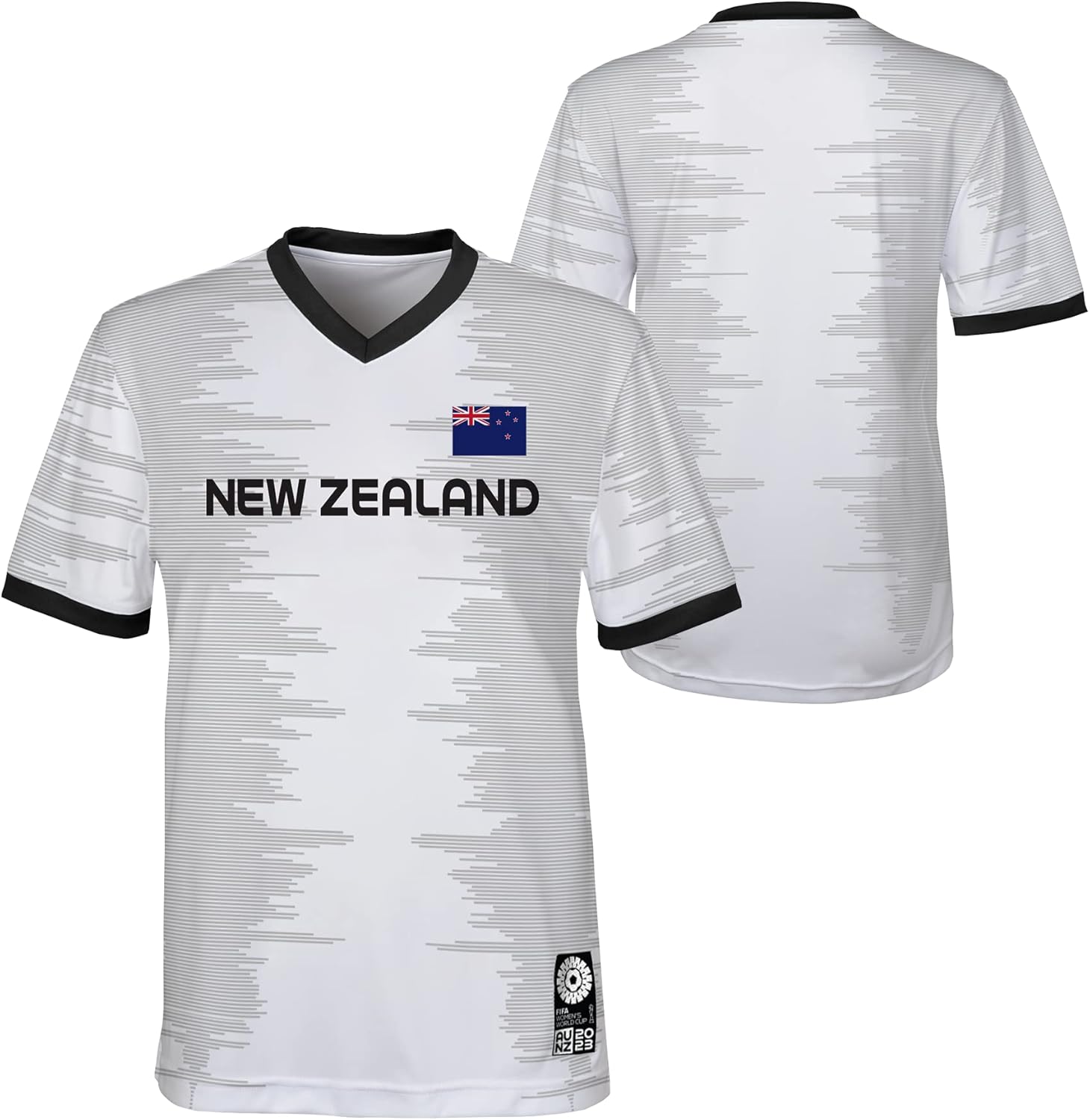FIFA Official 2023 T-Shirt de Football pour Femme Coupe du Monde pour Adulte de L'équipe Nouvelle-zélande T-Shirt Mixte (Lot de 1) - Image 2