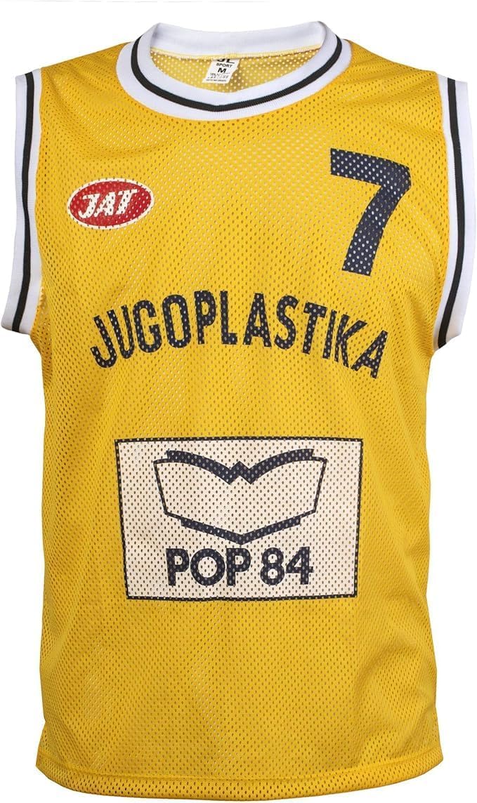 Maillot croate Toni Kukoc KK Split Jugoplastika Pop 84 Retro Basketball Play 7