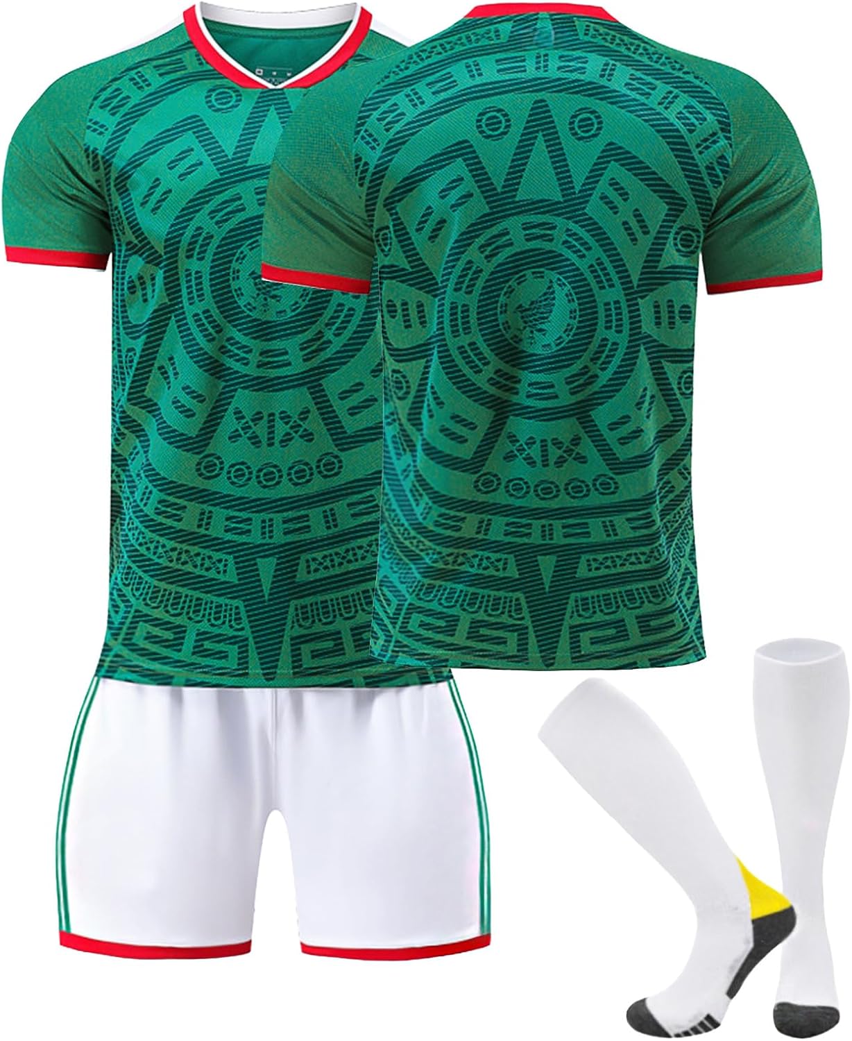 Coupe Monde 2026 Maillot Football Personnalisé avec Nom Nombre, Coupe Monde 2026 Ensemble Football Entraînement Tee Shirt Short et Chaussettes Respirant pour Garçon et Homme,Cadeau Garcon - Image 3