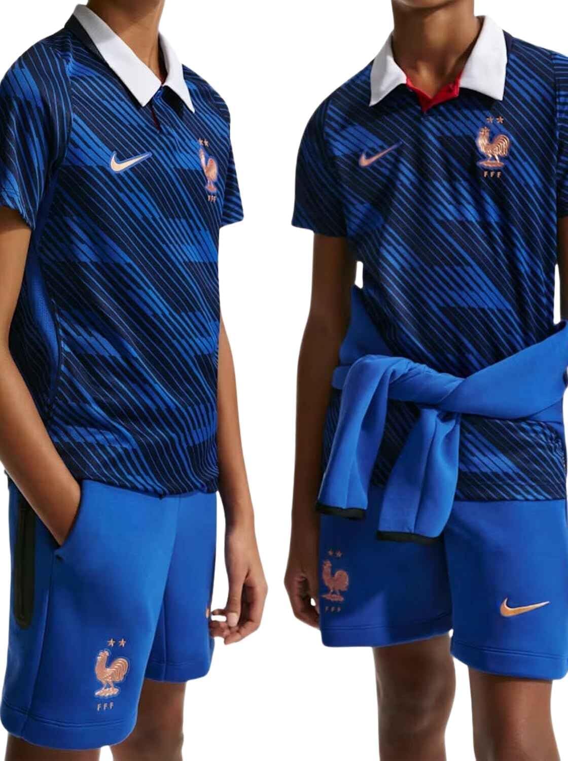 Nike France National Team Dri-fit Stadium Home T-Shirt Unisex Enfant (Lot de 1) - Image 3