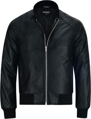 Bohmberg KAORI - Veste Bomber Homme en Cuir Nappa d’Agneau | Urbanwear | Veste mode homme