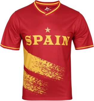 71Y8xxFwNXL._AC_SL1500_.jpg Football Jersey Short Sleeve for Men and Women Fashion Streetwear Spain Supporter T-Shirt for Fans Comfortable Breathable Sport Casual Rugby Shirt Fan Gifts S-XXL