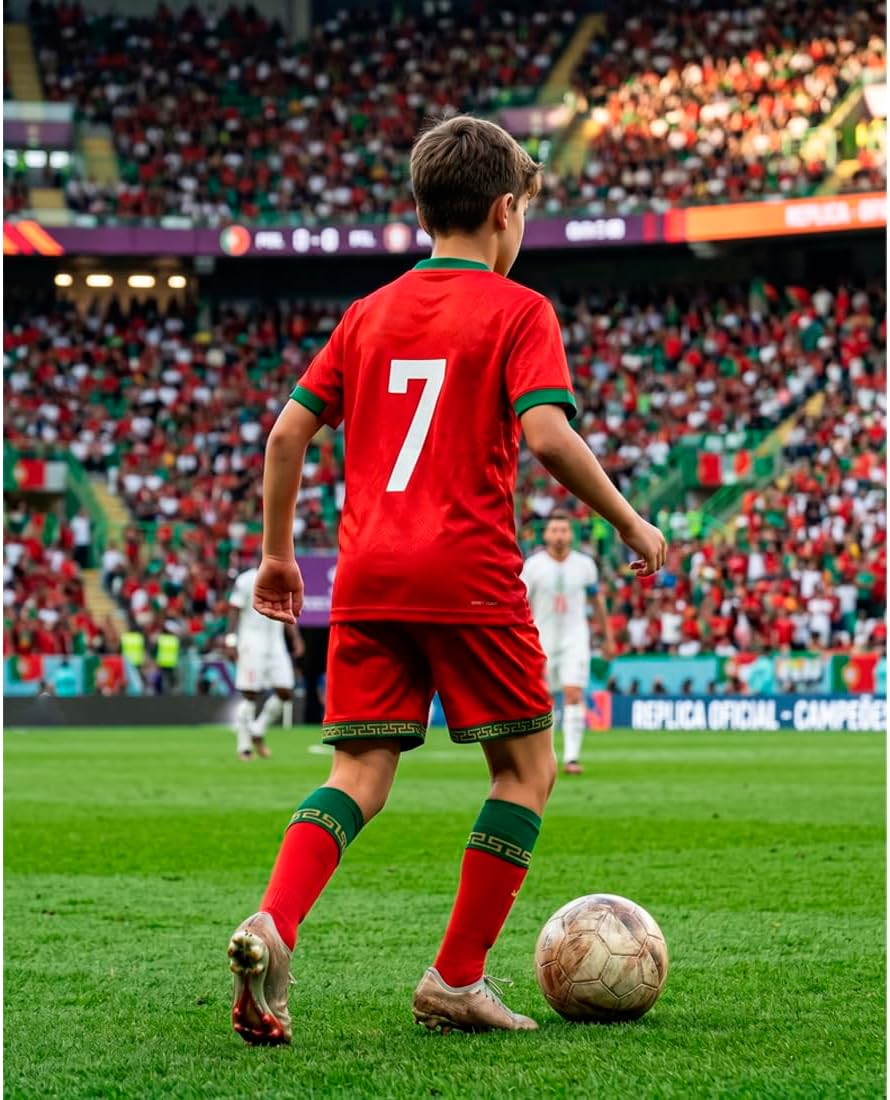 Ensemble de sport maillot et short de football pour entraînement et école (4-14 ans) - Image 4