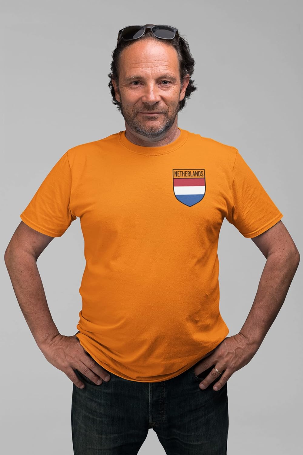 Maillot de football rétro Pays-Bas – Badge drapeau hollandais – Football pays d'Europe 2021 2020 – Noir et orange 1905 – Maillot de football hollandais - Image 3