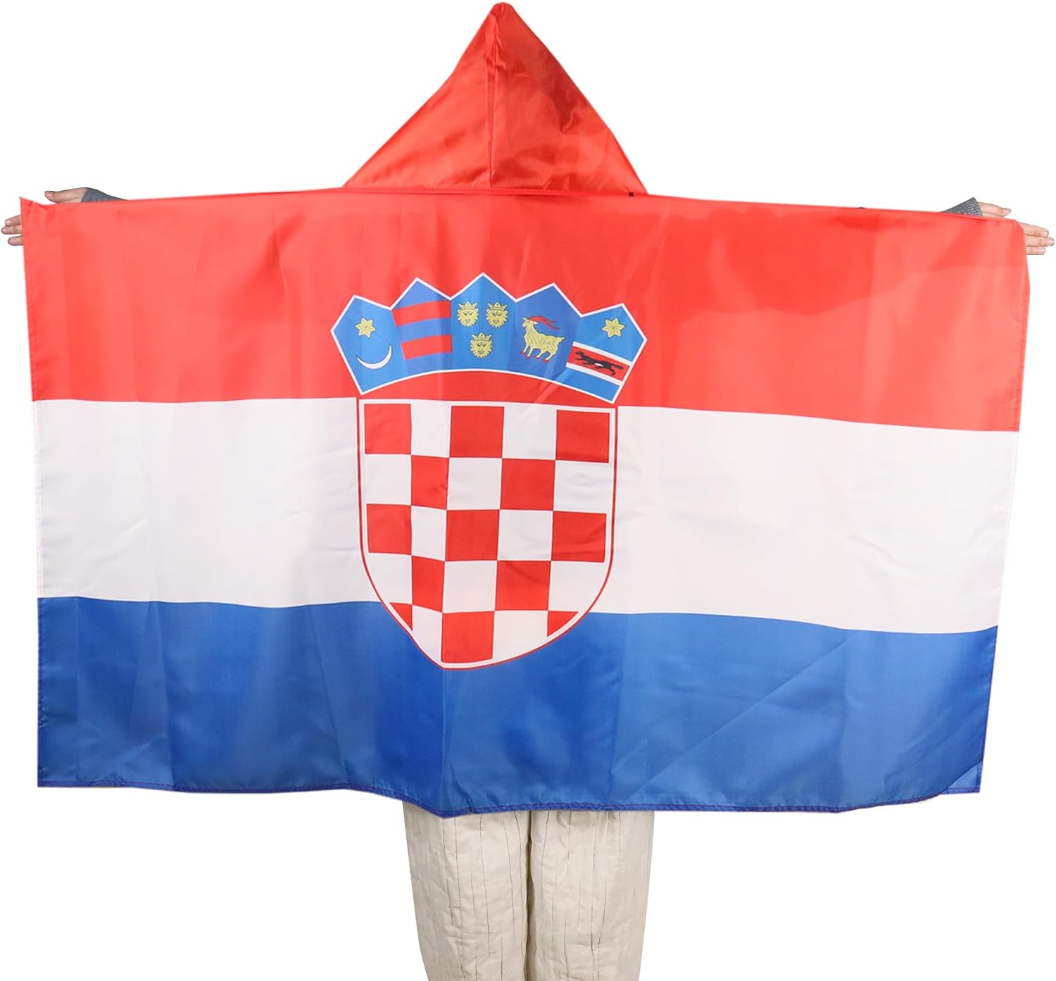 AZ FLAG Drapeau Croatie 150x90 cm - Cape Drapeau Croate 100% Polyester Avec Manches Intégrées - Body Flag 80g - Image 2