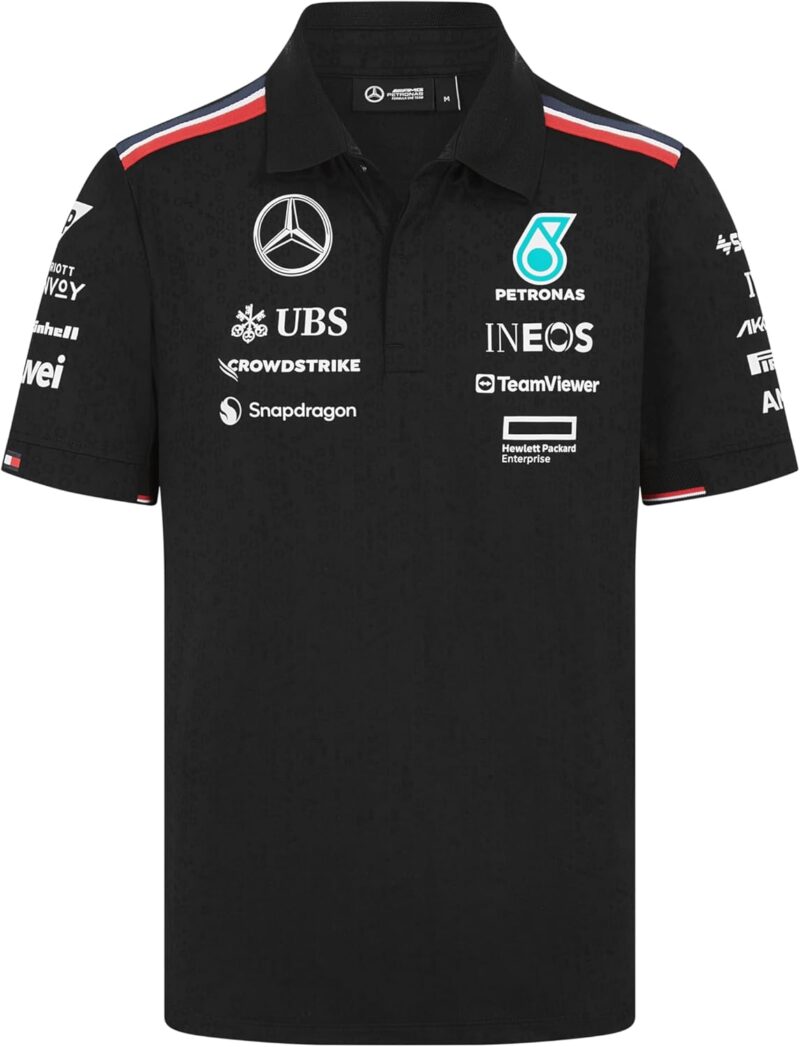 Mercedes AMG Petronas Polo F1 2024 pour Hommes - Noir - Taille: M