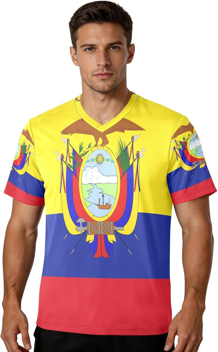 Maillot de football en tissu extensible pour fans de sport, coupe classique, évacuation de l'humidité, pour toutes les morphologies