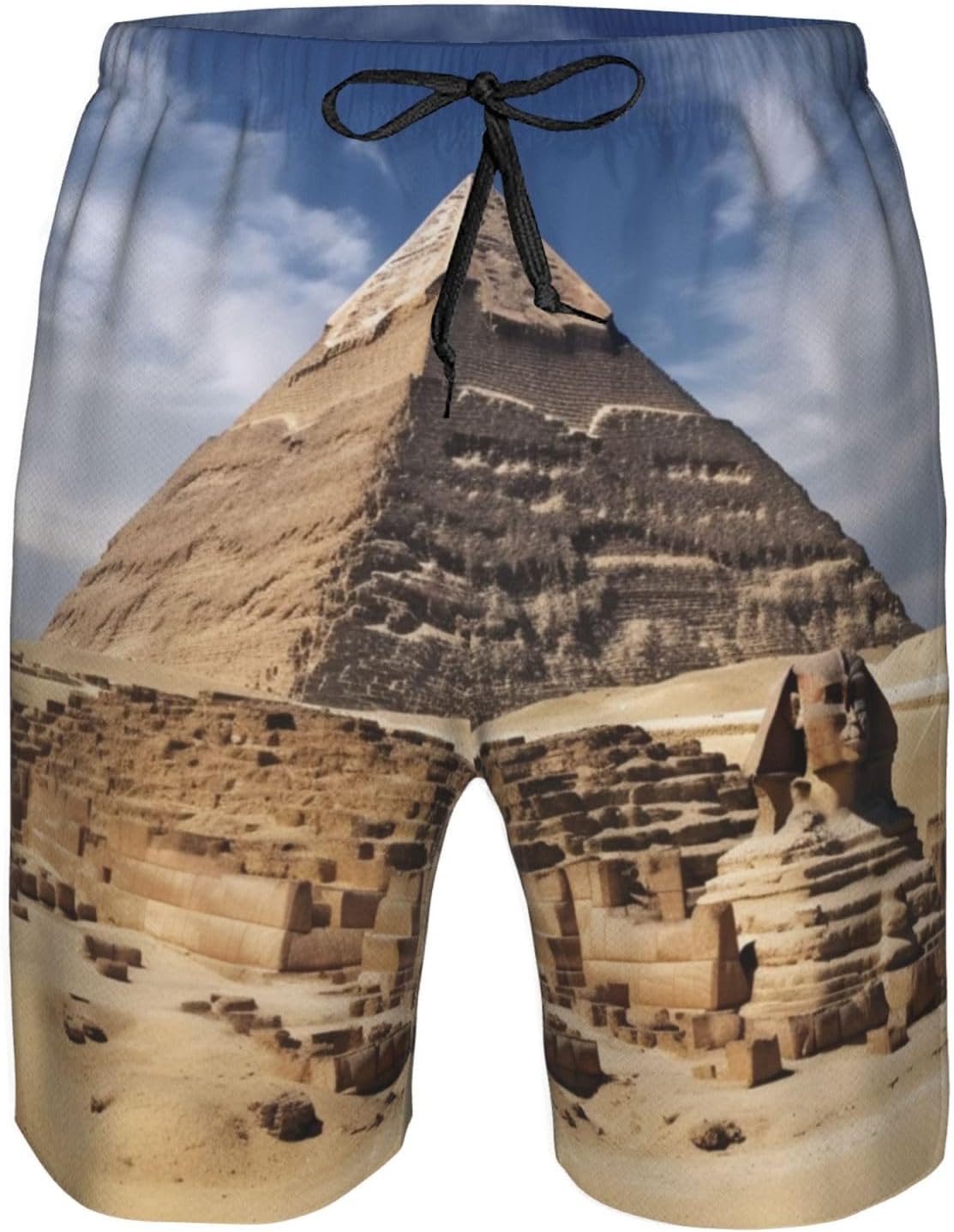 Maillot de Bain pour Homme, Short de Bain à séchage Rapide avec Poche, Motif Pyramides d'Égypte, Maillots de Bain de Plage - Image 4