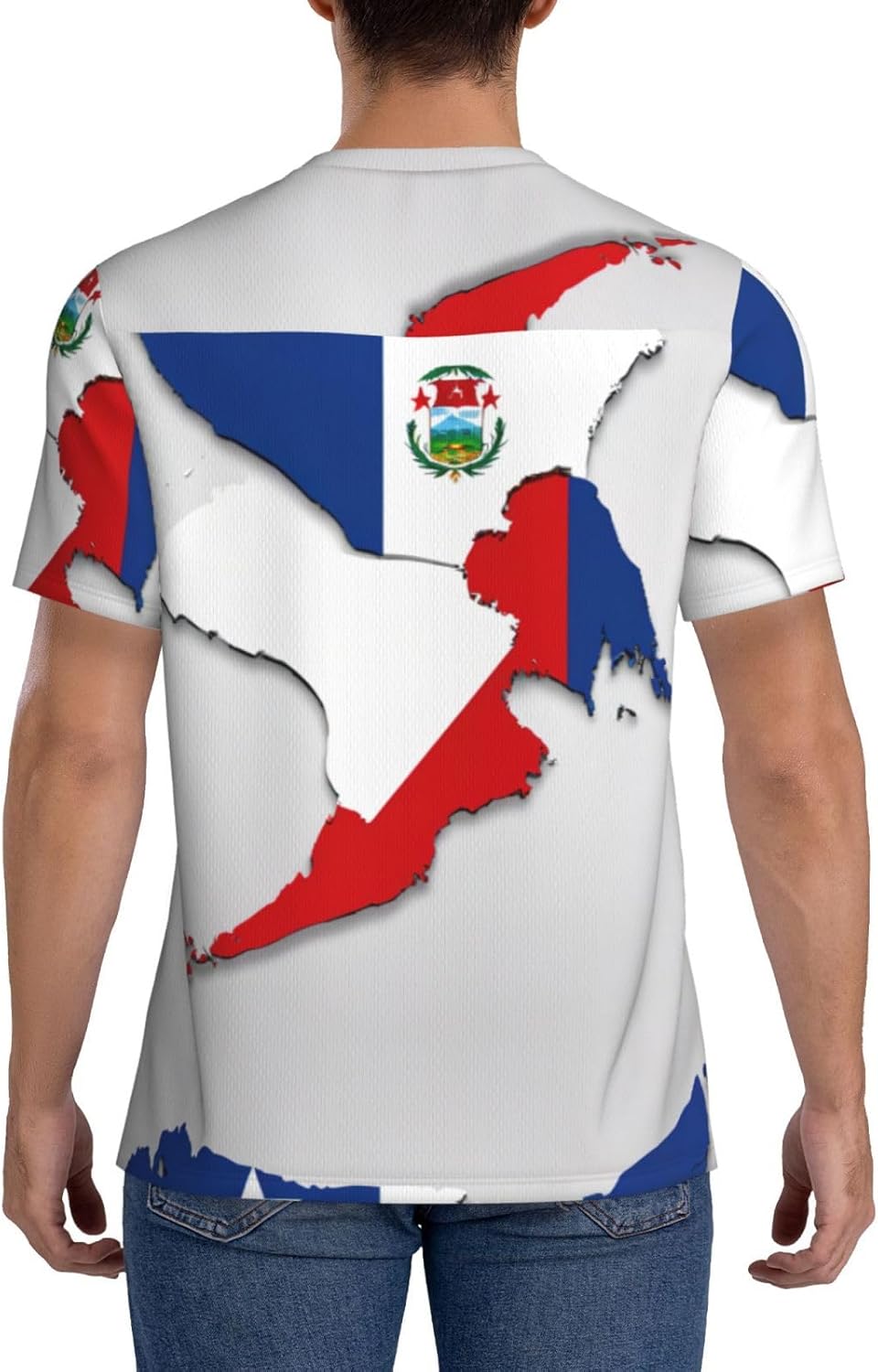 Panama Flag Map 02 Maillot de football à col en V pour homme, T-shirt de sport en maille - Image 4