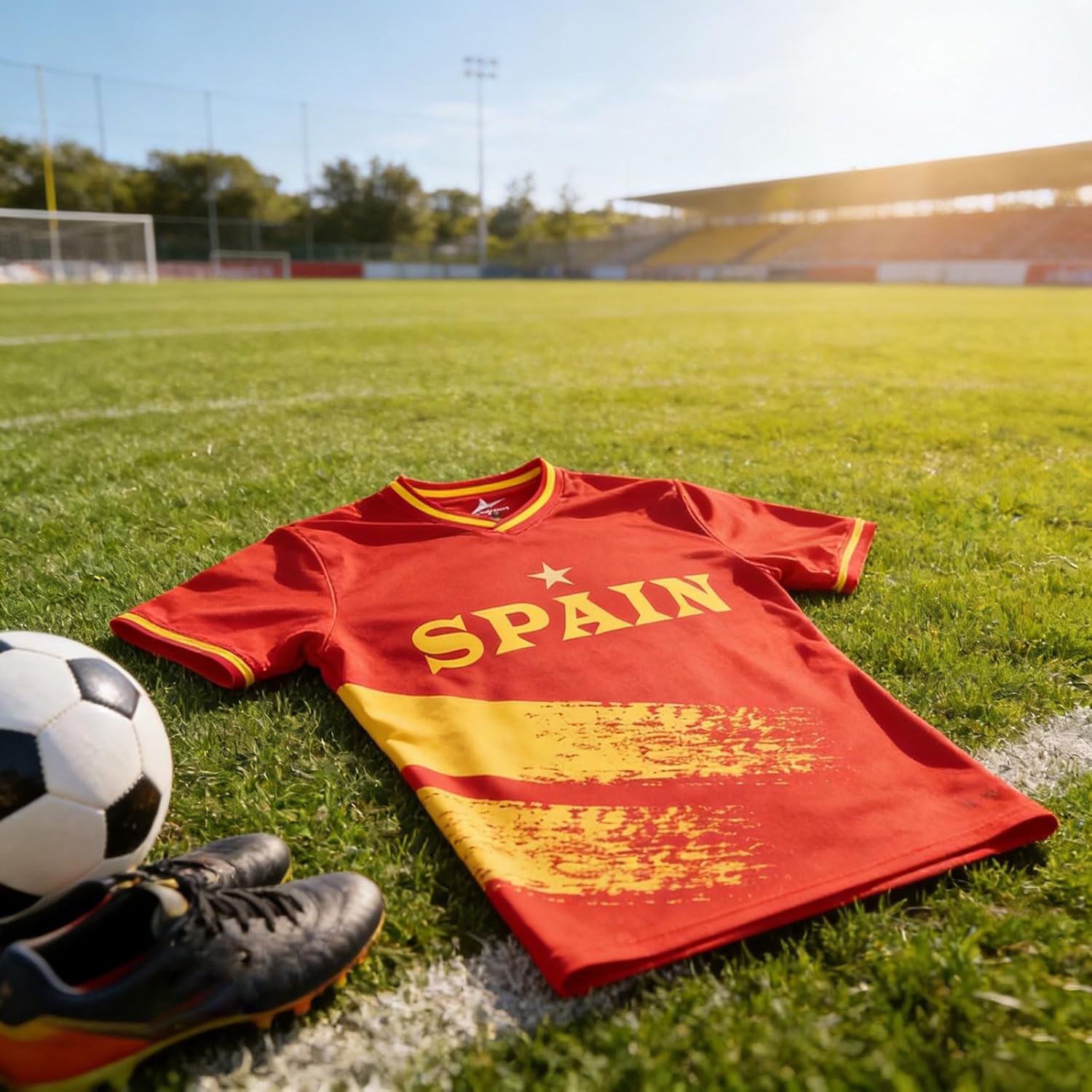 Football Jersey Short Sleeve for Men and Women Fashion Streetwear Spain Supporter T-Shirt for Fans Comfortable Breathable Sport Casual Rugby Shirt Fan Gifts S-XXL - Image 4