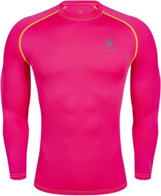 71y0q9nnoxL._AC_SL1500_.jpg Kelme Maillot de compression pour homme à manches longues pour entraînement, gym, sport