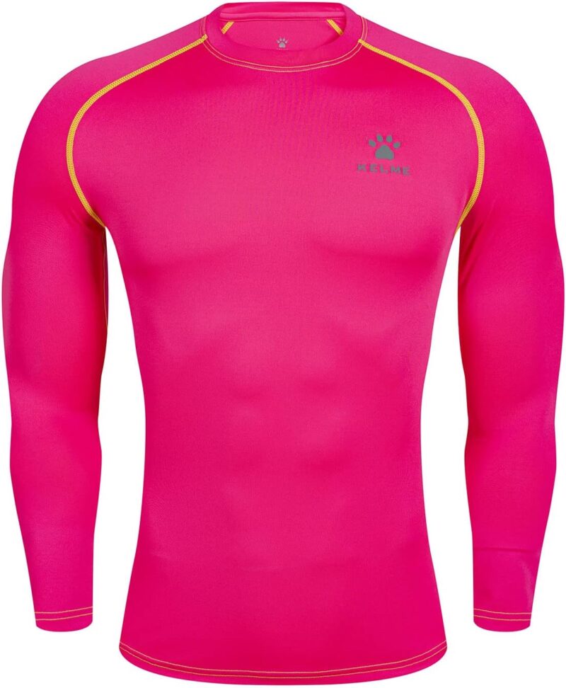 Kelme Maillot de compression pour homme à manches longues pour entraînement, gym, sport