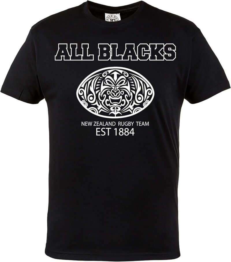 Homme Rugby All Blacks T-Shirt. Équipe Nationale Rugby de Nouvelle-Zélande. Casual Wear