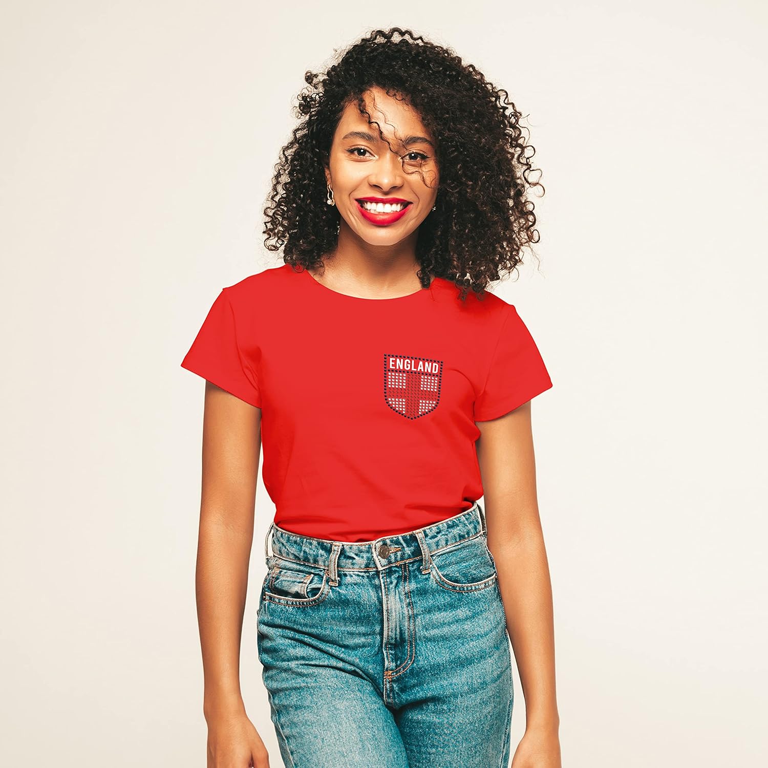 Varsany Maillot de football pour femme Motif drapeau de l'Angleterre - Image 4