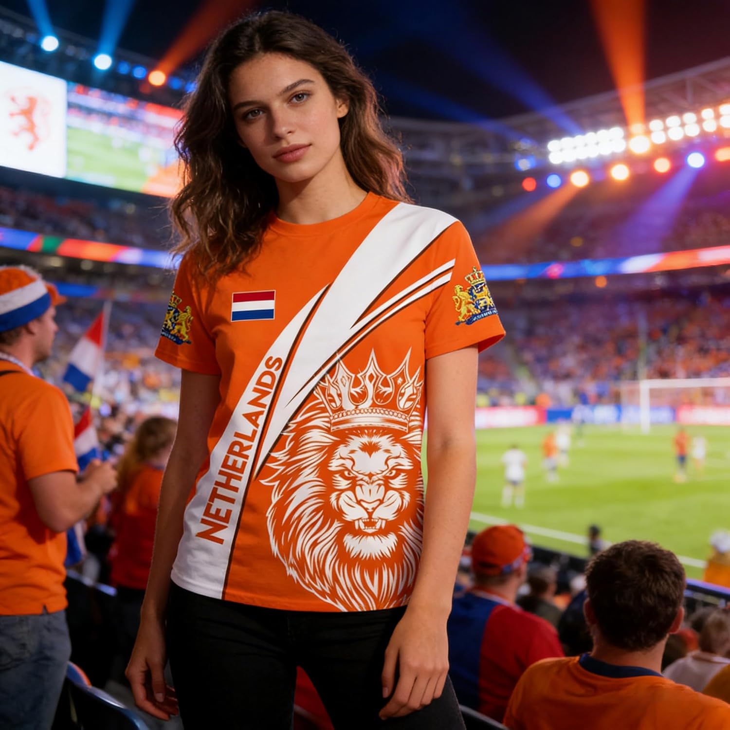 T-shirt de fan de football des Pays-Bas 2026, imprimé drapeau national, respirant, séchage rapide, sport, décontracté, pour homme, femme, enfant - Image 3
