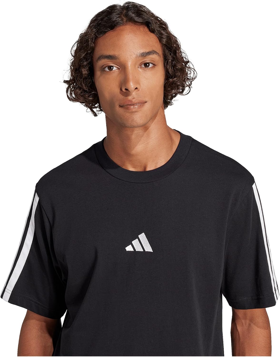 Adidas Essentials Three Stripes Single Jersey Tee T-Shirt Homme (Lot de 1) - Image 3