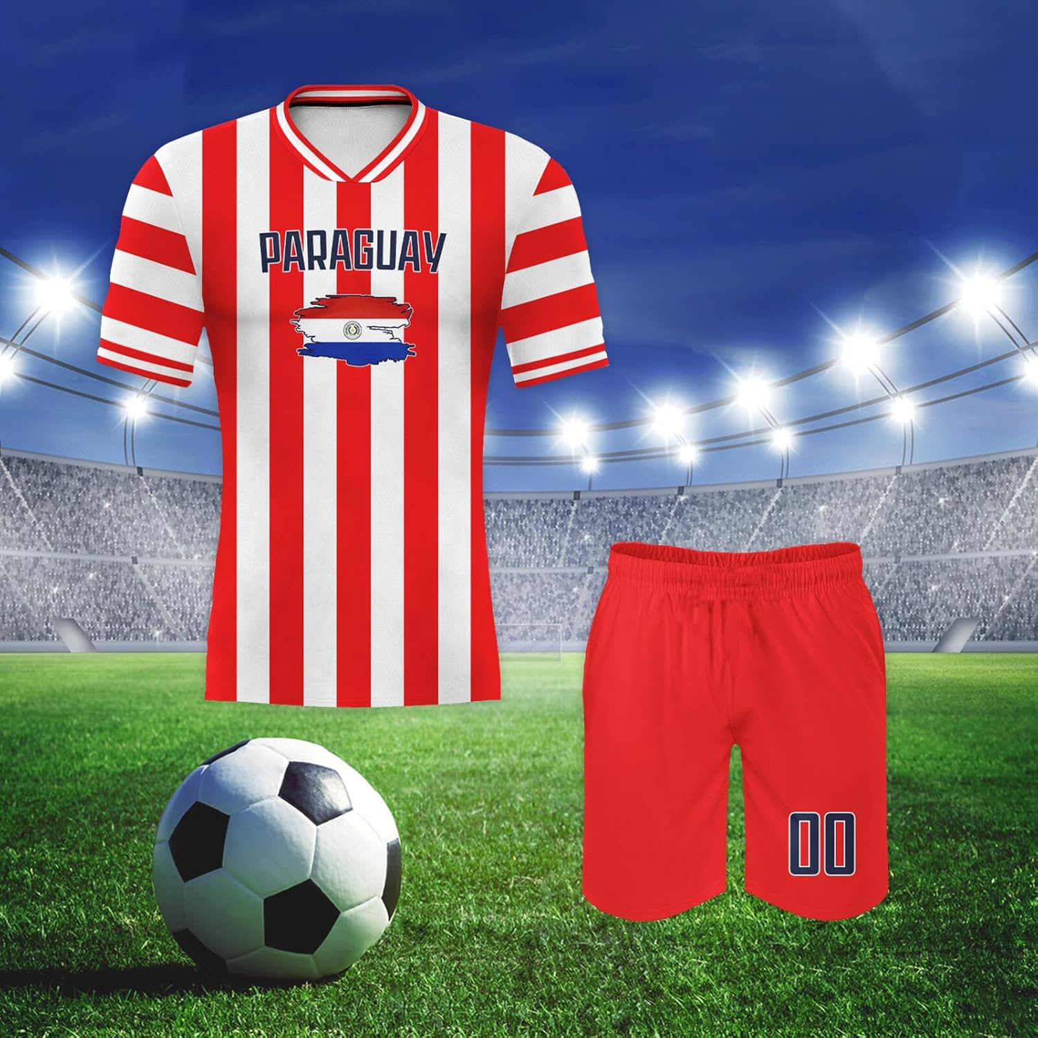 Ensemble de maillot de football personnalisé 2023/24, maillot de football et short avec nom personnalisé et logo de l'équipe pour homme, femme, adolescent, enfant - Image 2
