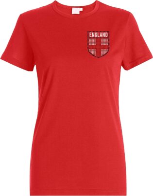 Varsany Maillot de football pour femme Motif drapeau de l'Angleterre