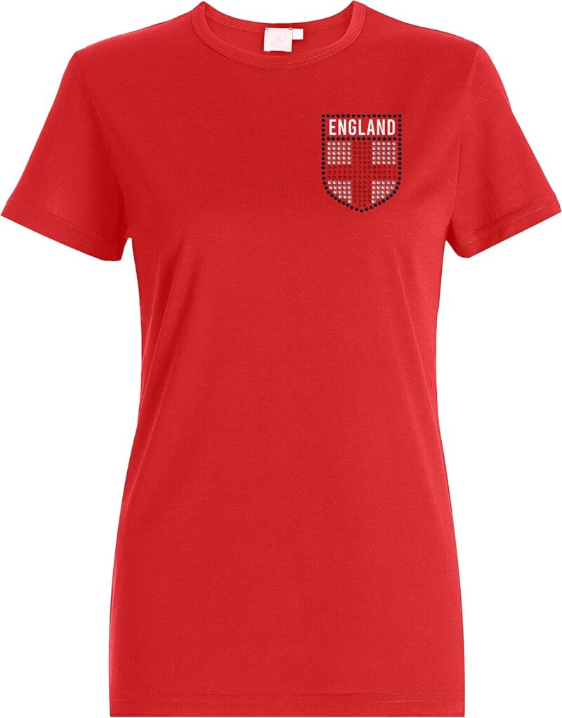 Varsany Maillot de football pour femme Motif drapeau de l'Angleterre