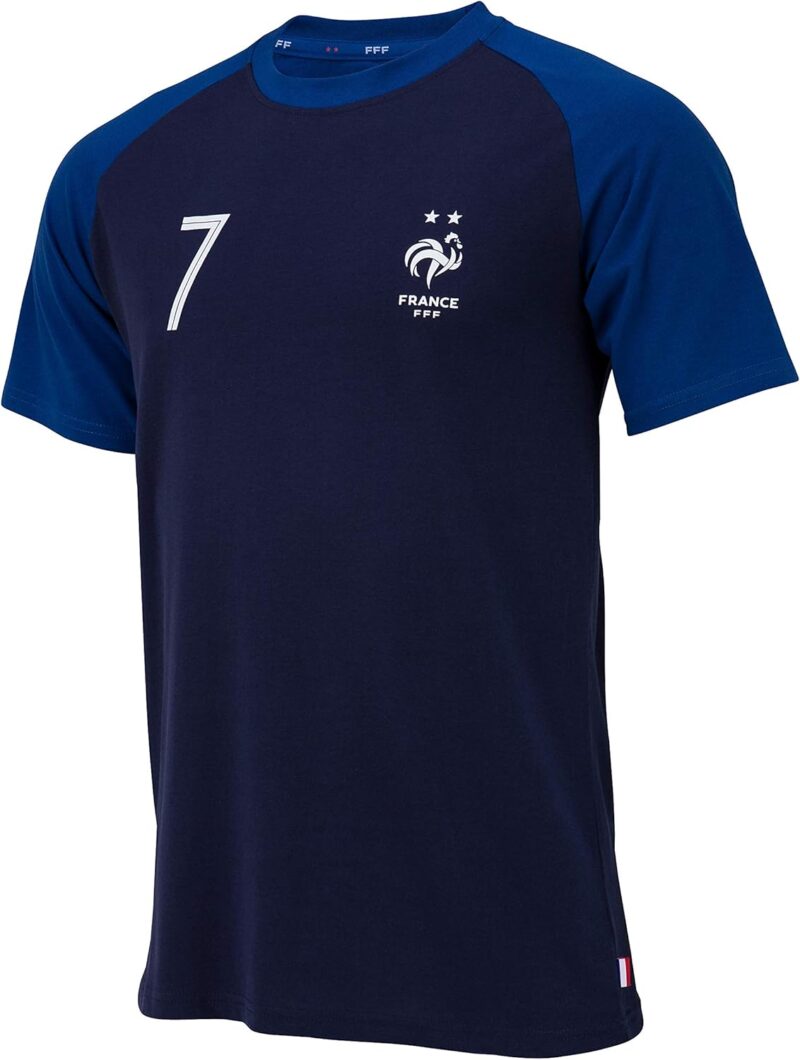 Equipe de FRANCE de football Manche courte T-Shirt FFF - Antoine Griezmann - Collection Officielle Taille Homme M