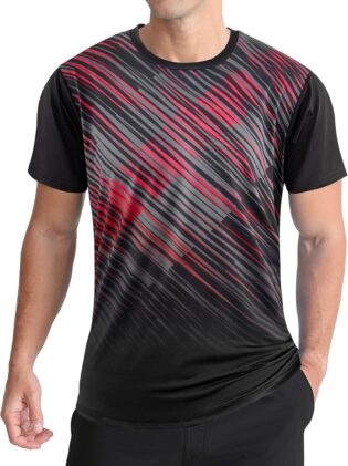 81PTtefvMaL._AC_SL1500_.jpg APTRO T Shirt de Sport pour Homme, Couleur dégradée, Tissu élastique et Respirant, t -Shirt d'été